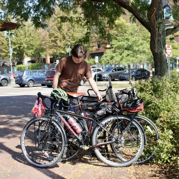 Bike parking at transitional living facility.